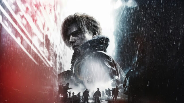 Leon S. Kennedy Dark Rain Aesthetic 4K Wallpaper