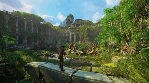 Abandoned Jungle Palace Uncharted Gaming Desktop Wallpaper