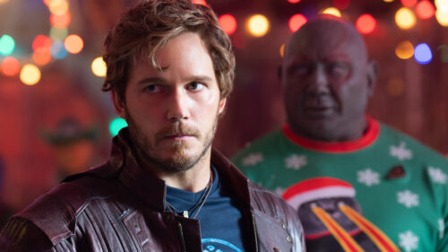 Star-Lord and Drax Christmas 4K Desktop Wallpaper