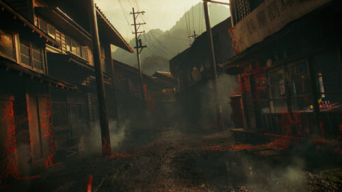 Atmospheric Abandoned Japanese Street 4K Wallpaper