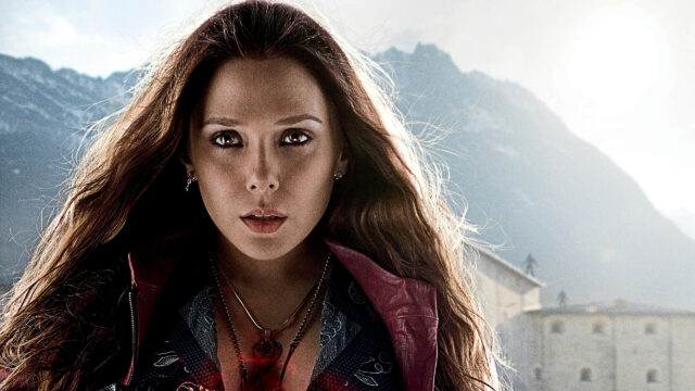 Scarlet Witch Elizabeth Olsen Cinematic Desktop Wallpaper