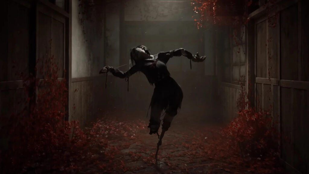 Eerie Schoolgirl Spirit Horror Art Desktop Wallpaper