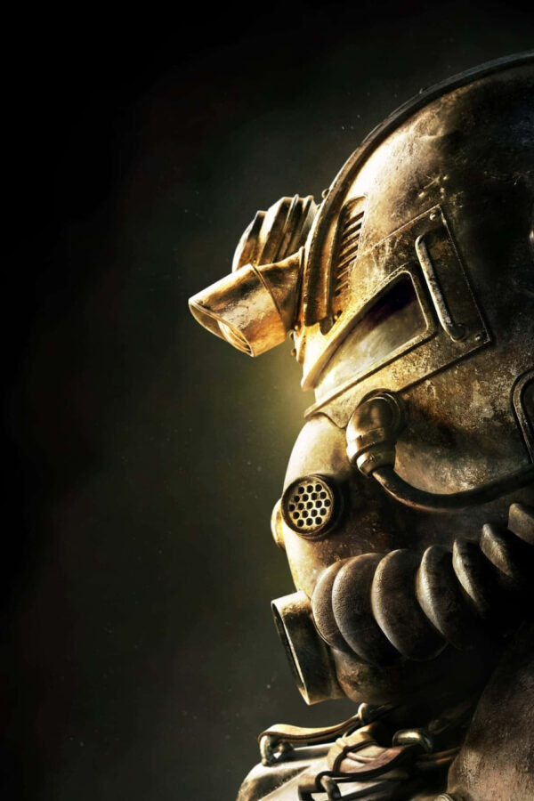 T-51 Power Armor Helmet Macro View Gaming Desktop Wallpaper
