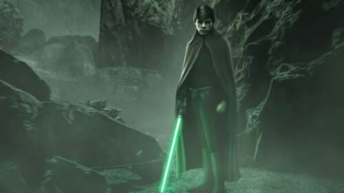 Luke Skywalker in Cloak Star Wars Fantasy Desktop Wallpaper