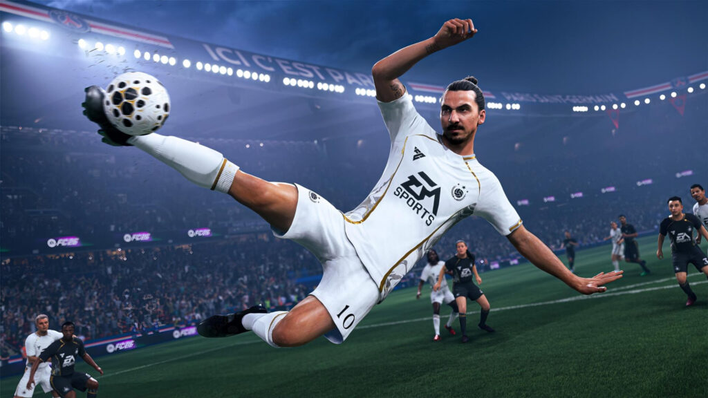 Zlatan Ibrahimović Bicycle Kick EA Sports FC Desktop Wallpaper