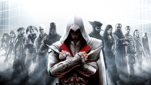 Ezio Auditore and the Assassins Guild 4K Wallpaper