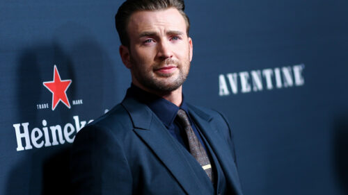 Chris Evans Suit Portrait Desktop Wallpaper