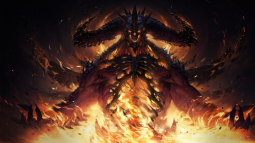 Fiery Demonic Entity Dark Fantasy 4K Wallpaper