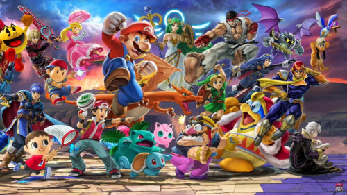 Super Smash Bros. Ultimate Cast Battle Scene 4K Wallpaper