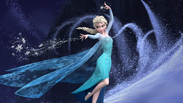 Elsa from Frozen Artistic Magic 4K Desktop Wallpaper