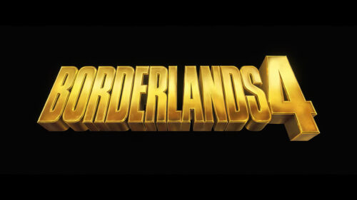 Borderlands 4 Golden Metallic Logo Desktop Wallpaper