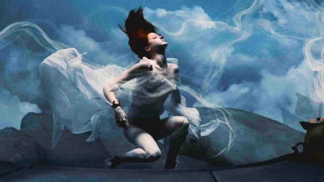 Ethereal Spirit in Motion Artistic Desktop Wallpaper