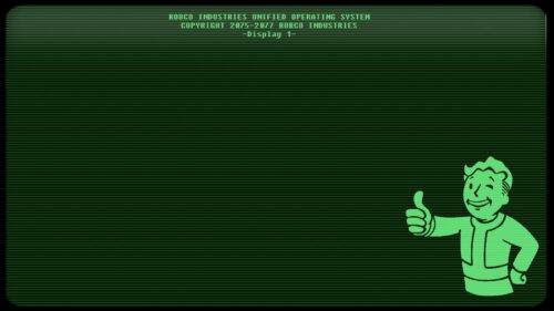 Fallout Pip-Boy RobCo Industries Green CRT Monitor Desktop Wallpaper