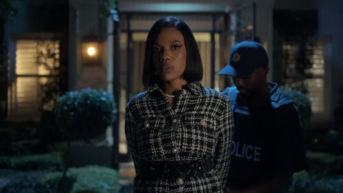 Woman Arrested at Night Desktop Wallpaper