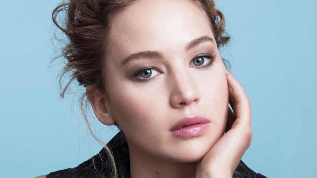 Jennifer Lawrence Close Up Portrait 8K Desktop Wallpaper