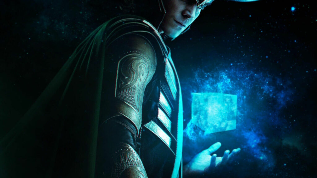 Loki Holding the Tesseract Marvel Cinematic Universe Desktop Wallpaper