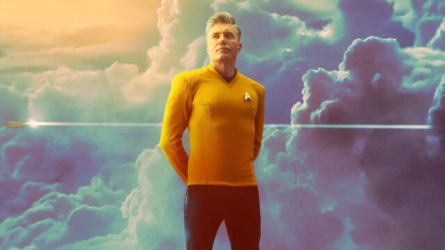 Captain Christopher Pike from Star Trek Strange New Worlds Desktop Wallpaper