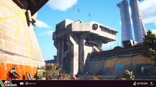 Post-Apocalyptic Concrete Structure Desktop Wallpaper