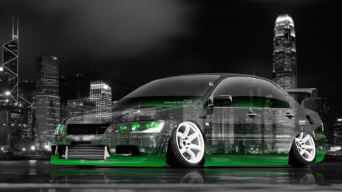 Modified Mitsubishi Lancer Evolution Custom Desktop Wallpaper