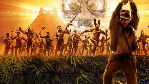 Indiana Jones Adventure Jungle Scene Desktop Wallpaper