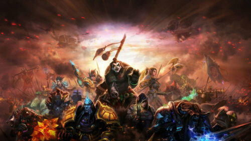 World of Warcraft Battle Scene Epic Desktop Wallpaper