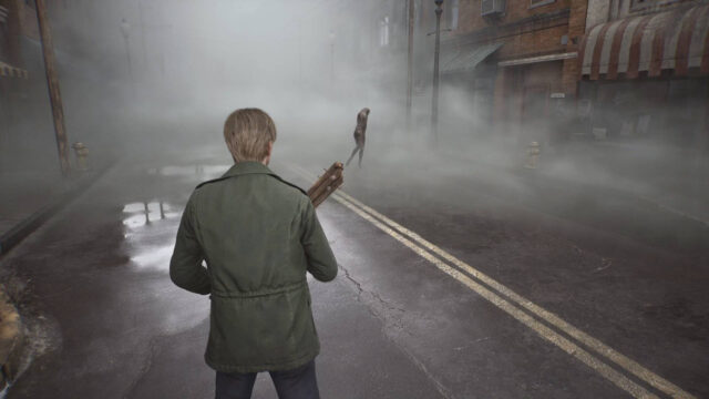 Silent Hill 2 Remake James Sunderland Foggy Street Desktop Wallpaper