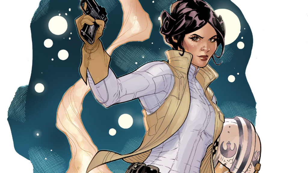 Princess Leia Rebel Fighter Illustration Desktop Wallpaper