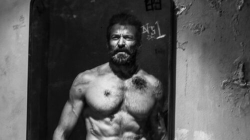 Wounded Wolverine Logan Black and White PC Wallpaper