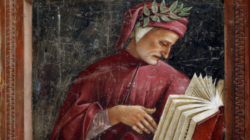 Dante Alighieri Reading Portrait 4K Desktop Wallpaper