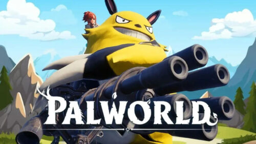 Palworld Character with Minigun 4K Desktop Wallpaper