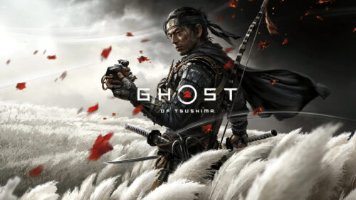 Jin Sakai Holding His Mask in Ghost of Tsushima PC Wallpaper
