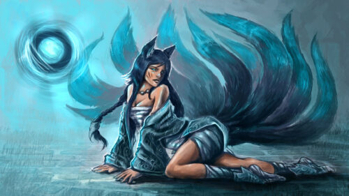 Ahri from League of Legends 4K Wallpaper Desktop Wallpaper