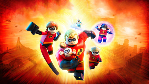 The Incredibles LEGO Family Action 4K Desktop Wallpaper