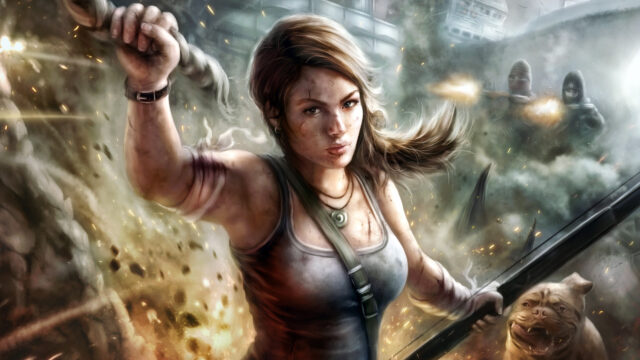 Action Heroine Combat Scene Desktop Wallpaper