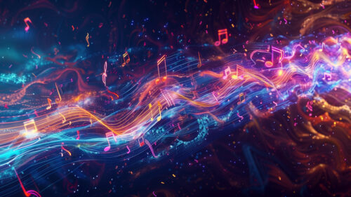 Musical Energy Flow 4K Desktop Wallpaper