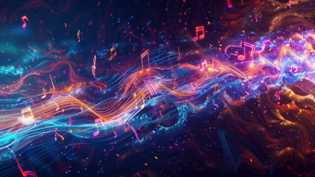 Musical Energy Flow 4K Desktop Wallpaper