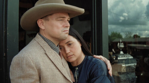 Leonardo DiCaprio and Lily Gladstone in Killers of the Flower Moon Desktop Wallpaper