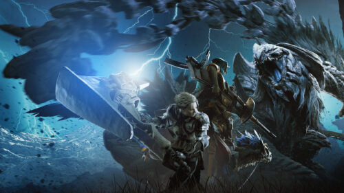 Monster Hunter Wilds Battle Scene 4K Desktop Wallpaper