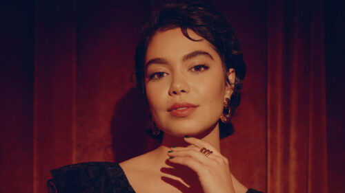 Portrait of Auli i Cravalho Elegant Desktop Wallpaper