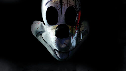 Horror Mickey Mouse Mask 4K Desktop Wallpaper