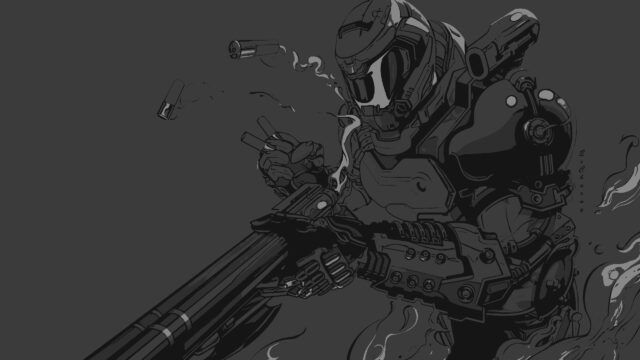 Doom Slayer Combat Illustration 4K Wallpaper
