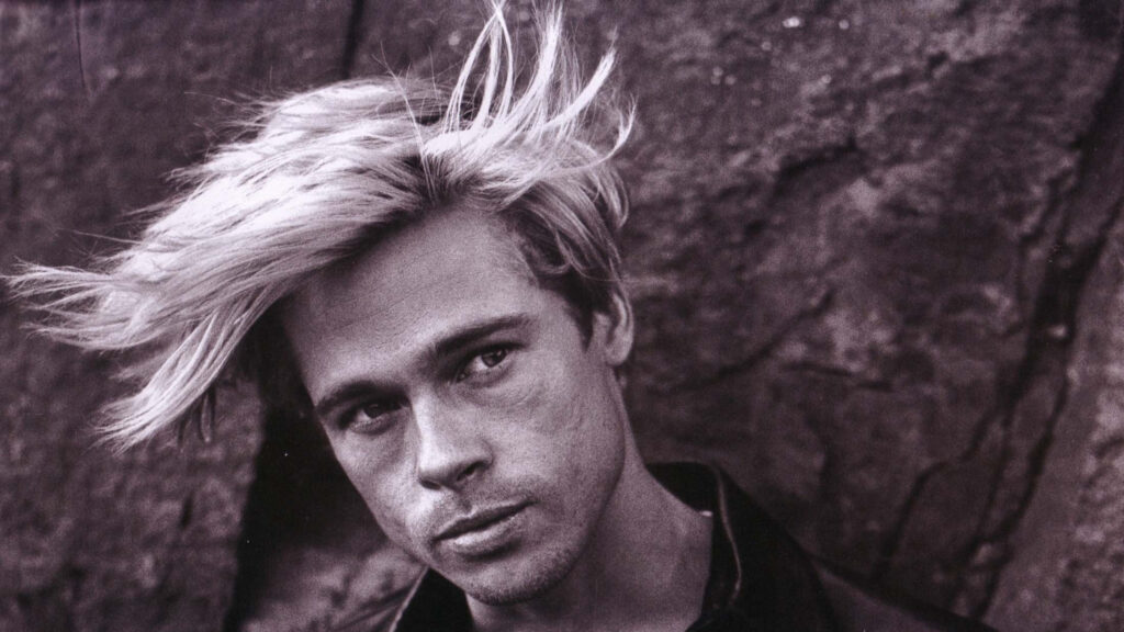 Portrait of Young Actor Brad Pitt 16:9 Desktop Wallpaper