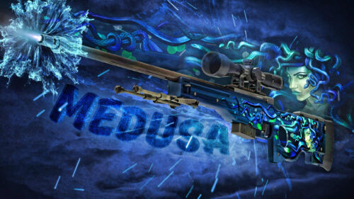 AWP Medusa Counter-Strike Weapon Skin 4K Wallpaper