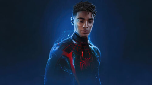 Miles Morales Spider-Man Electric Aura 4K Desktop Wallpaper