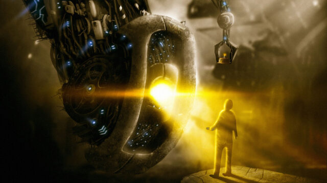 GLaDOS and Chell Portal Fan Art Desktop Wallpaper