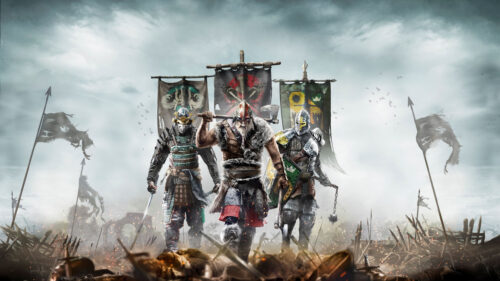 For Honor Warriors Standing on Battlefield Desktop Wallpaper
