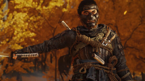 Jin Sakai Ghost of Tsushima Warrior 4K Desktop Wallpaper