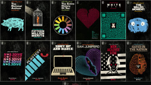 Black Mirror Episode Poster Grid 4K Desktop Wallpaper
