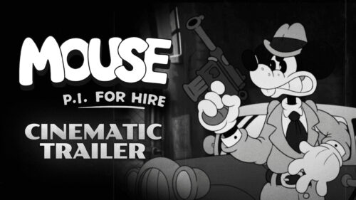 Mouse P.I. For Hire Noir Style Desktop Wallpaper