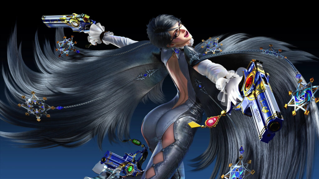 Bayonetta Elegant Action Pose 4K Desktop Wallpaper